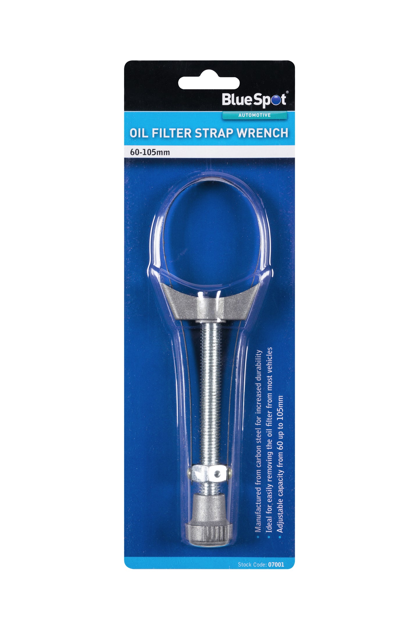 BlueSpot Oil Filter Strap Wrench (60-105mm) 07001