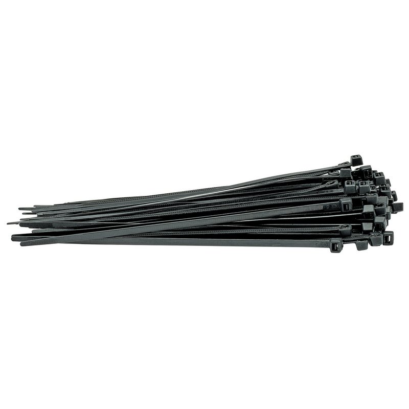 Draper Cable Ties, 4.8 x 200mm, Black (Pack of 100) DRA-70393