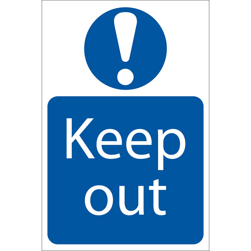 Draper Keep Out' Mandatory Sign, 200 x 300mm DRA-72158