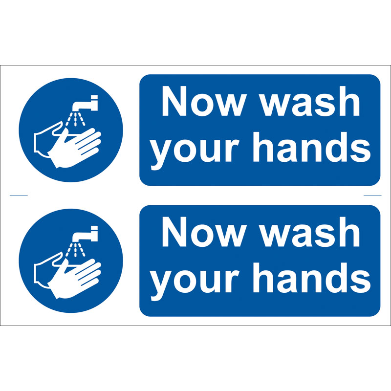 Draper Wash Your Hands' Mandatory Sign (Pack of 2) DRA-72162