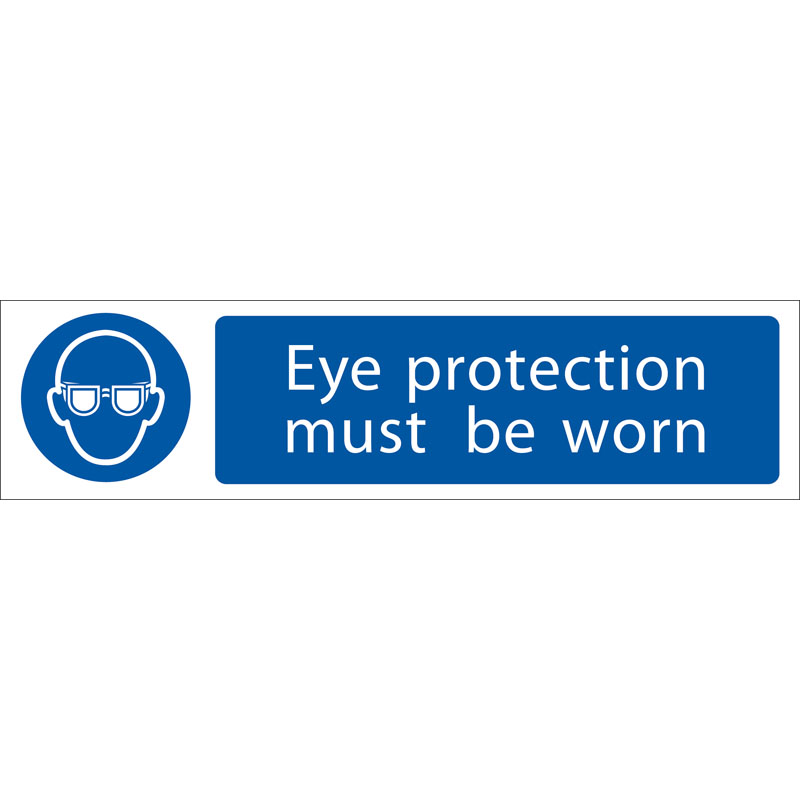 Draper Eye Protection' Mandatory Sign, 200 x 50mm DRA-73085