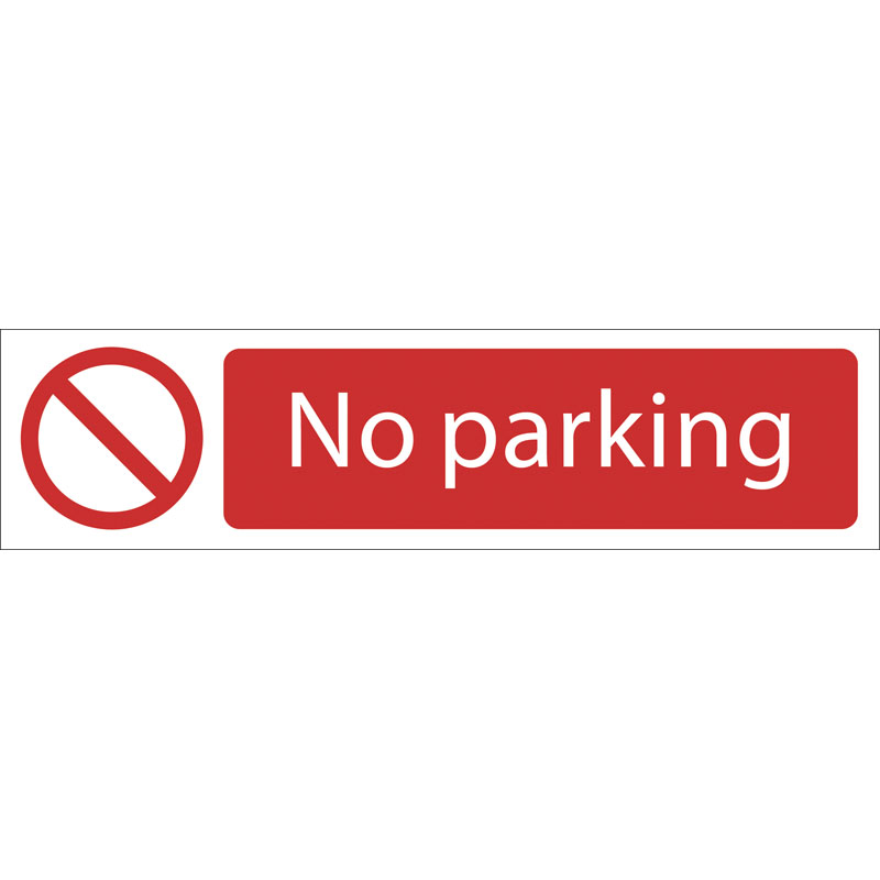 Draper No Parking' Prohibition Sign, 200 x 50mm DRA-73163
