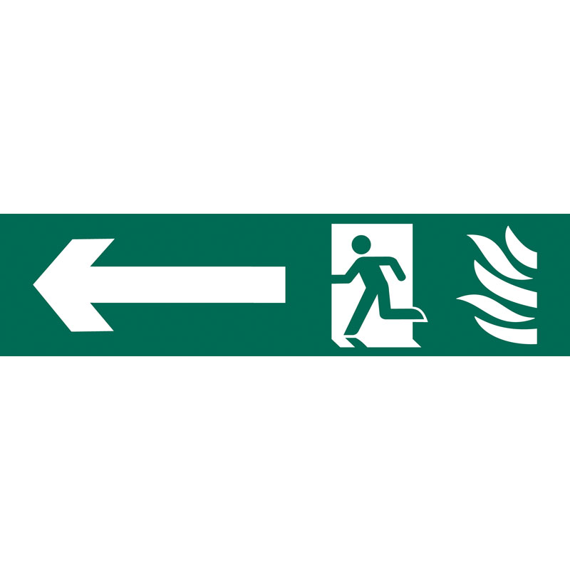 Draper 'Running Man Arrow Left' Safety Sign DRA-73165