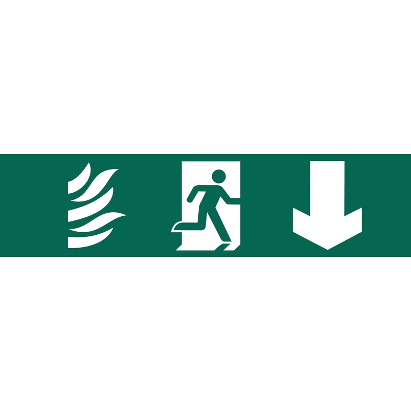 Draper 'Running Man Arrow Down' Safety Sign DRA-73201