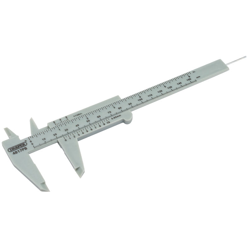 Draper Plastic Vernier Caliper, 0 - 150mm or 6" DRA-73863