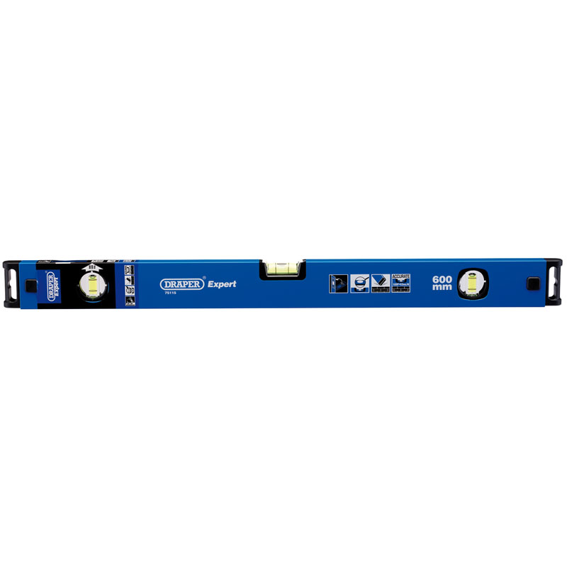 Draper Box Section Level with Magnified Vial and Side View Vial, 600mm DRA-75115