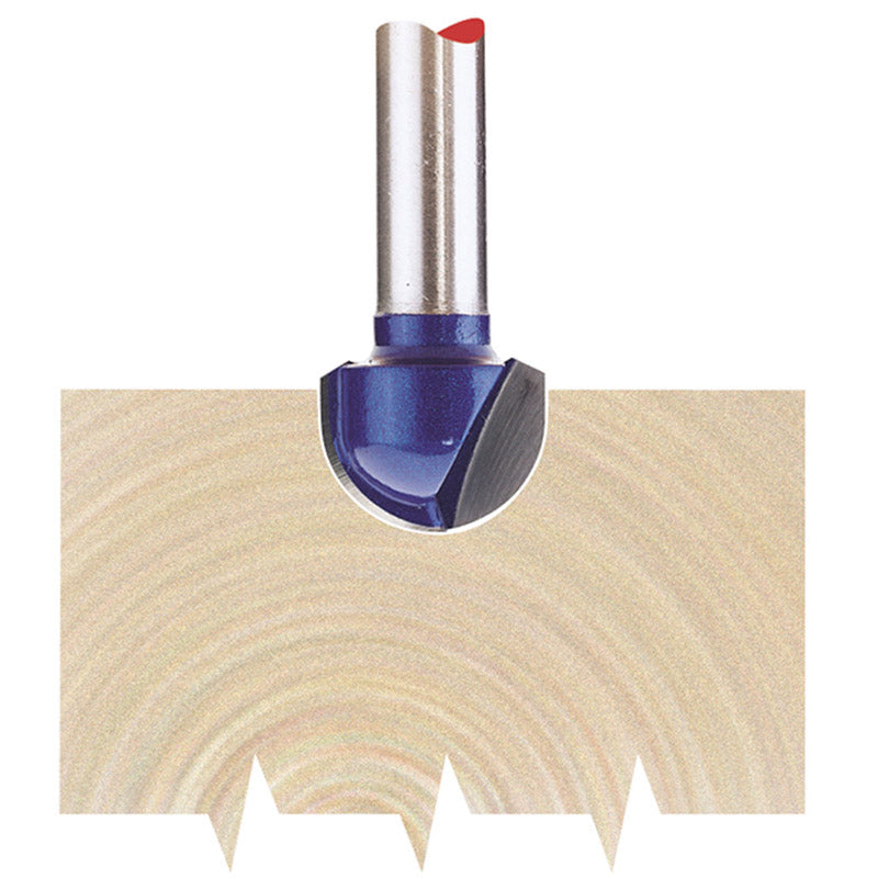 Draper TCT Router Bit, 1/4" Core Box, 12.7 x 6.35mm Radius DRA-75345