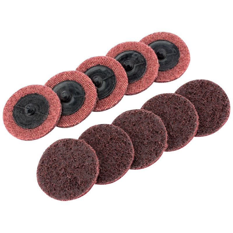 Draper Polycarbide Abrasive Pads, 50mm, Medium (Pack of 10) DRA-75623