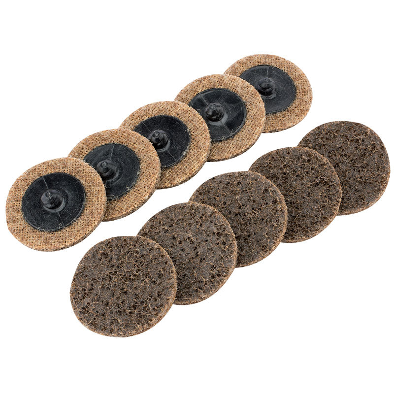 Draper Polycarbide Abrasive Pads, 50mm, Coarse (Pack of 10) DRA-75625