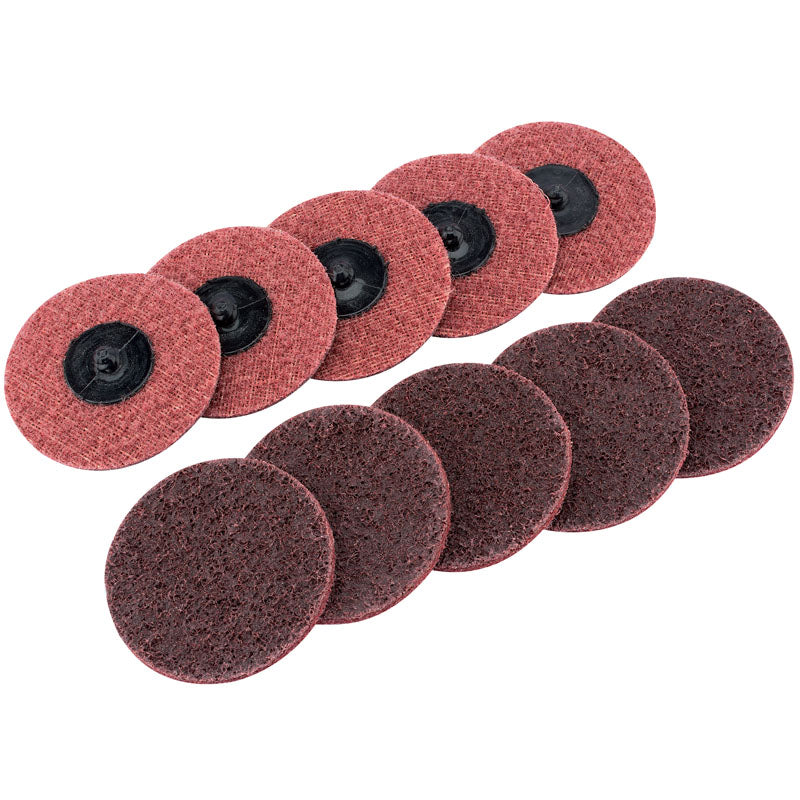 Draper Polycarbide Abrasive Pads, 75mm, Medium (Pack of 10) DRA-75627