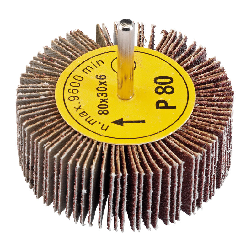 Draper Abrasive Flap Wheel, 80 x 30mm, 80 Grit DRA-76467