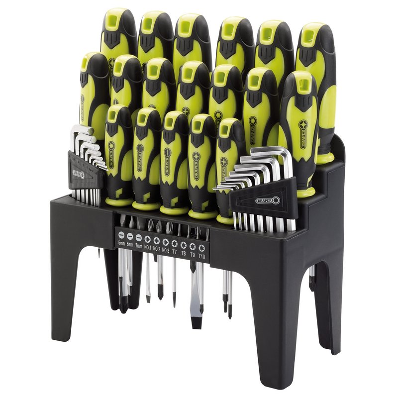 Draper Screwdriver, Hex Key and Bit Set, Green (44 Piece) DRA-78619
