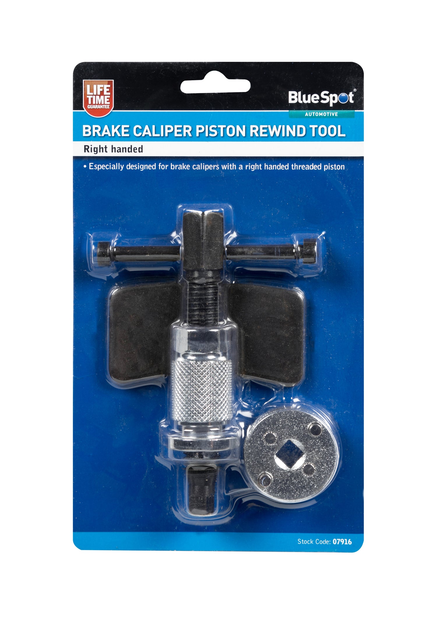 BlueSpot Right Threaded Brake Piston Wind Back Tool 07916