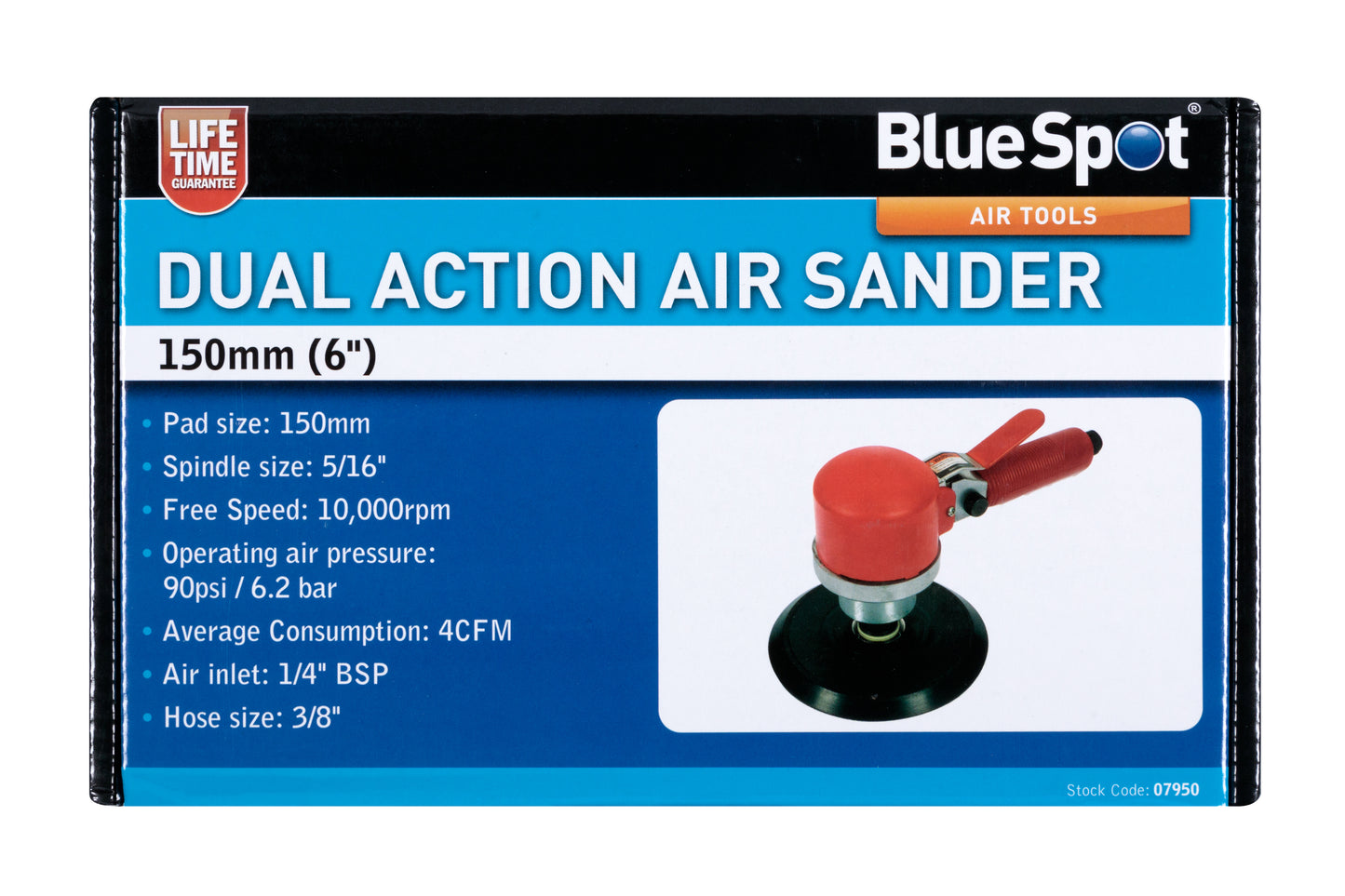 BlueSpot 150mm (6") Dual Action Air Sander 07950