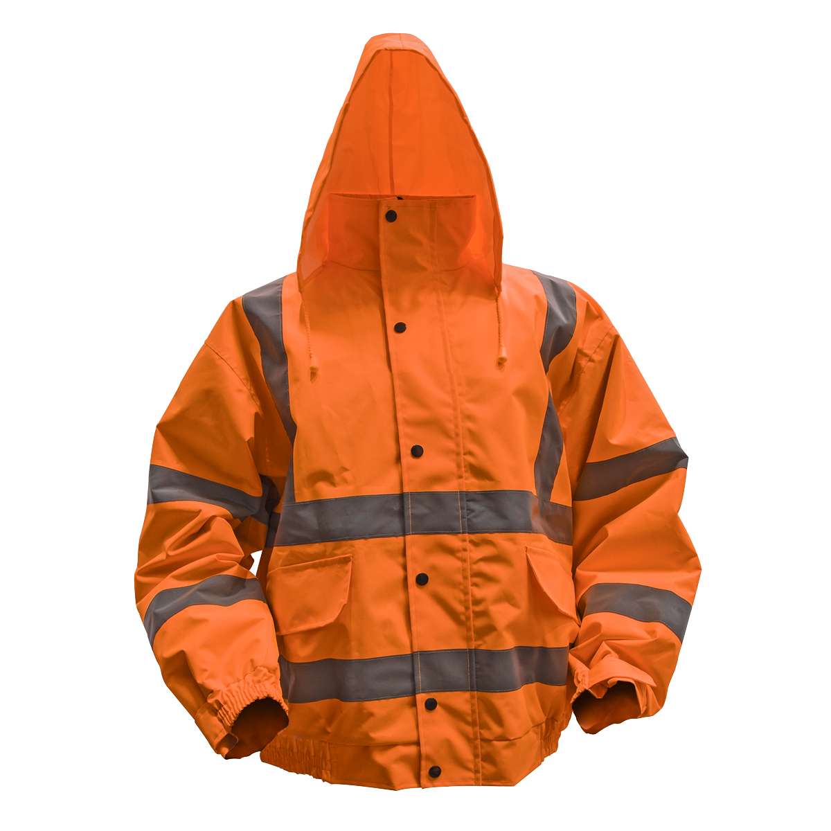 Sealey Hi-Vis Orange Jacket with Quilted Lining & Elasticated Waist - X-Large 802XLO