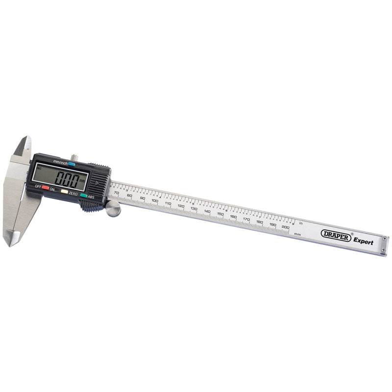 Draper Dual Reading Digital Vernier Caliper, 0 - 200mm/0 - 9" DRA-80799