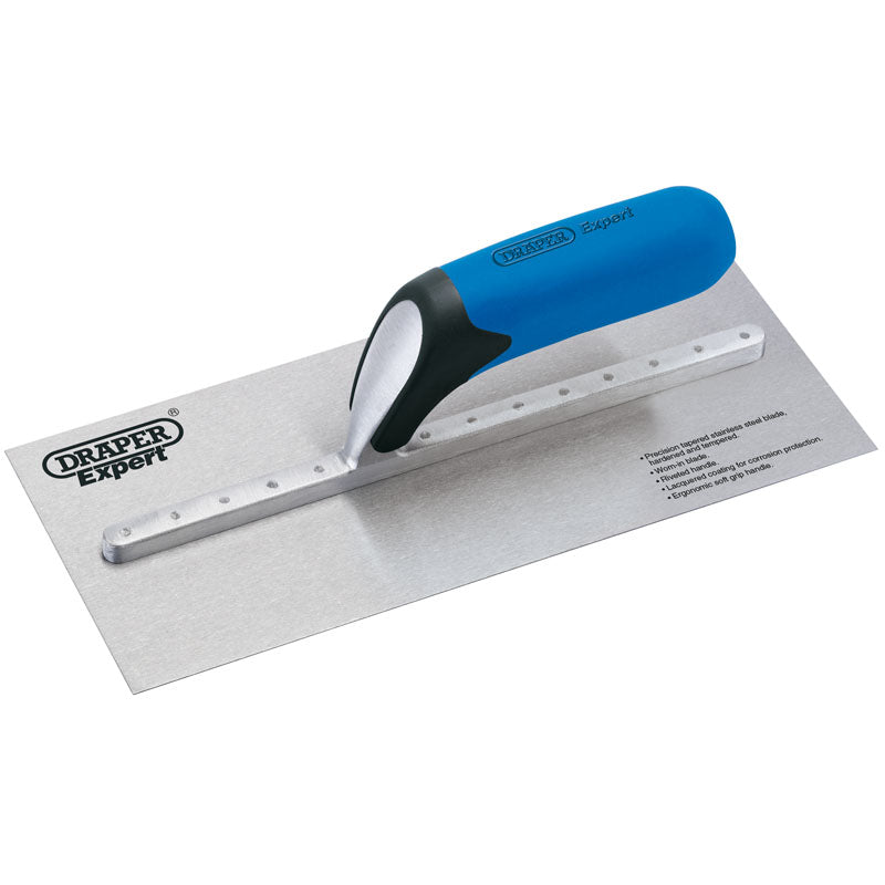 Draper Soft Grip Stainless Steel Plastering Trowel, 280mm DRA-81200