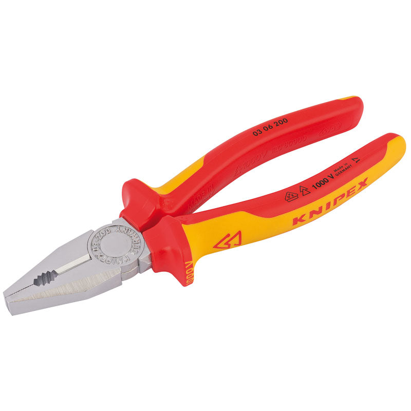 Knipex 03 06 200 SBE Fully Insulated Combination Pliers, 200mm DRA-81212