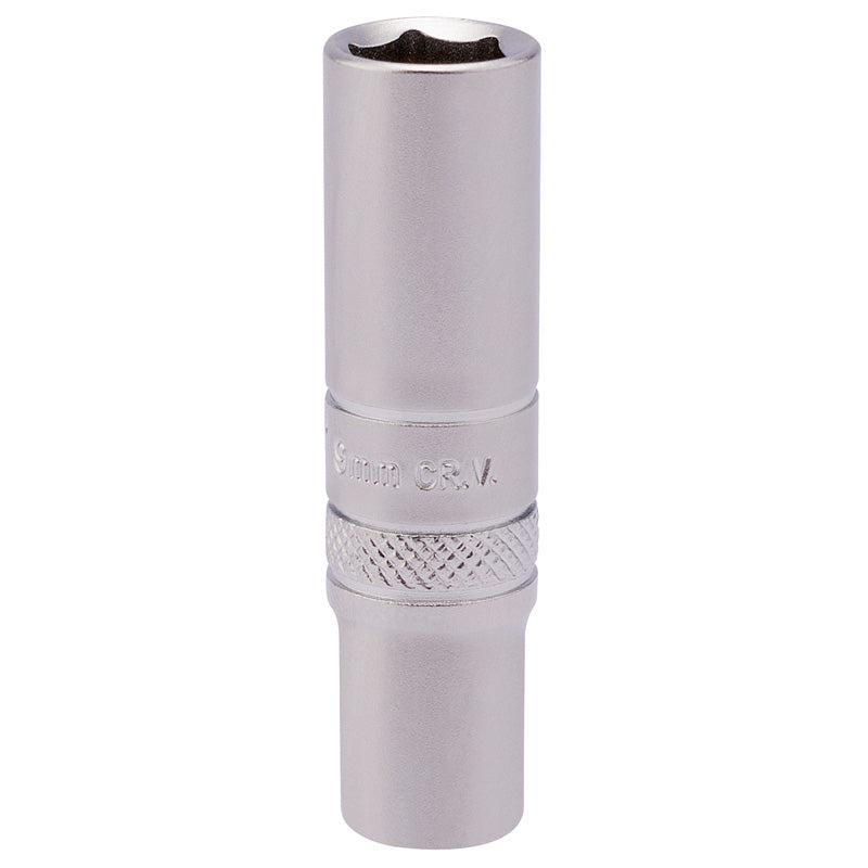 Draper 6 Point Deep Socket, 1/4" Sq. Dr., 9mm DRA-82139