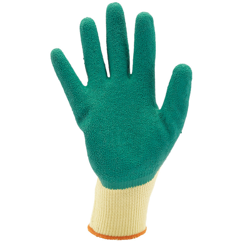 Draper Heavy Duty Latex Coated Work Gloves, Extra Large, Green DRA-82604