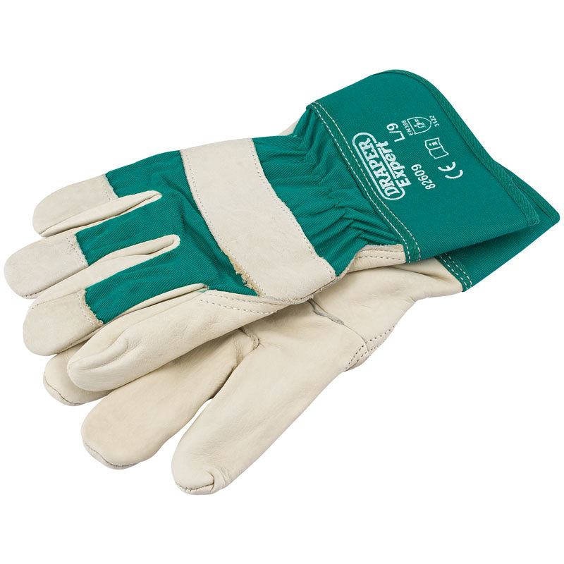 Draper Premium Leather Gardening Gloves, Large DRA-82609
