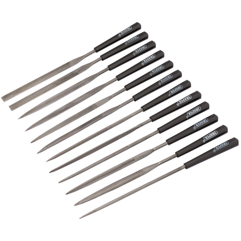 Draper Needle File Set, 140mm (12 Piece) DRA-82640