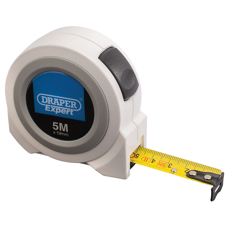 Draper Expert Autolock Measuring Tape, 5m/16ft x 19mm, White DRA-83636