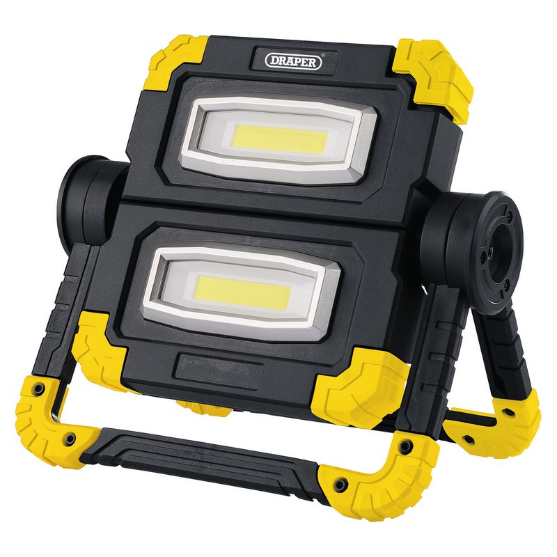 Draper Twin COB LED Rechargeable Worklight, 10W, 850 Lumens DRA-87696
