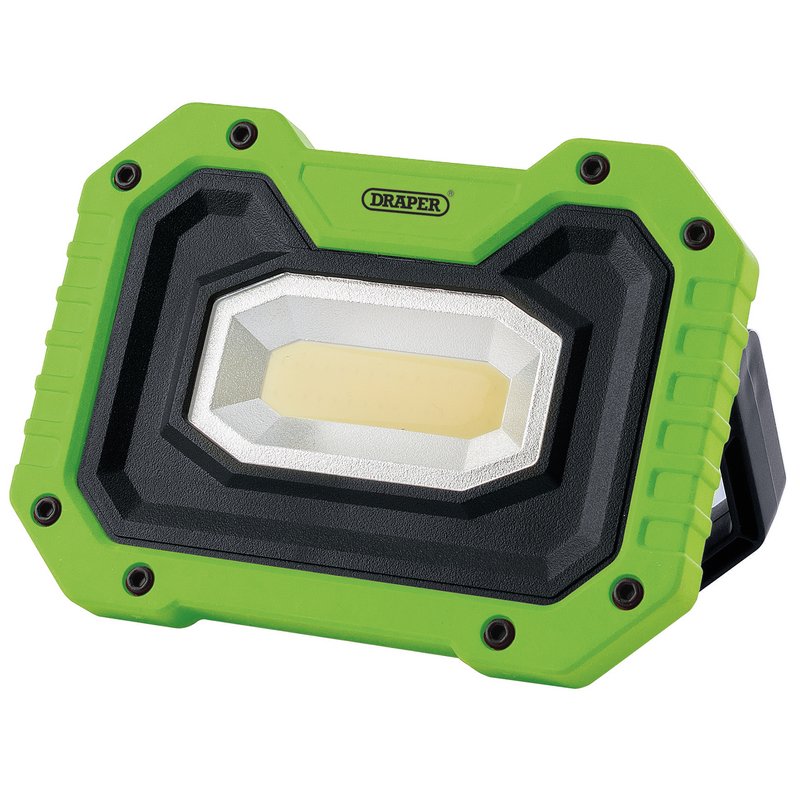 Draper COB LED Worklight, 5W, 500 Lumens, Green, 4 x AA Batteries Supplied DRA-87919