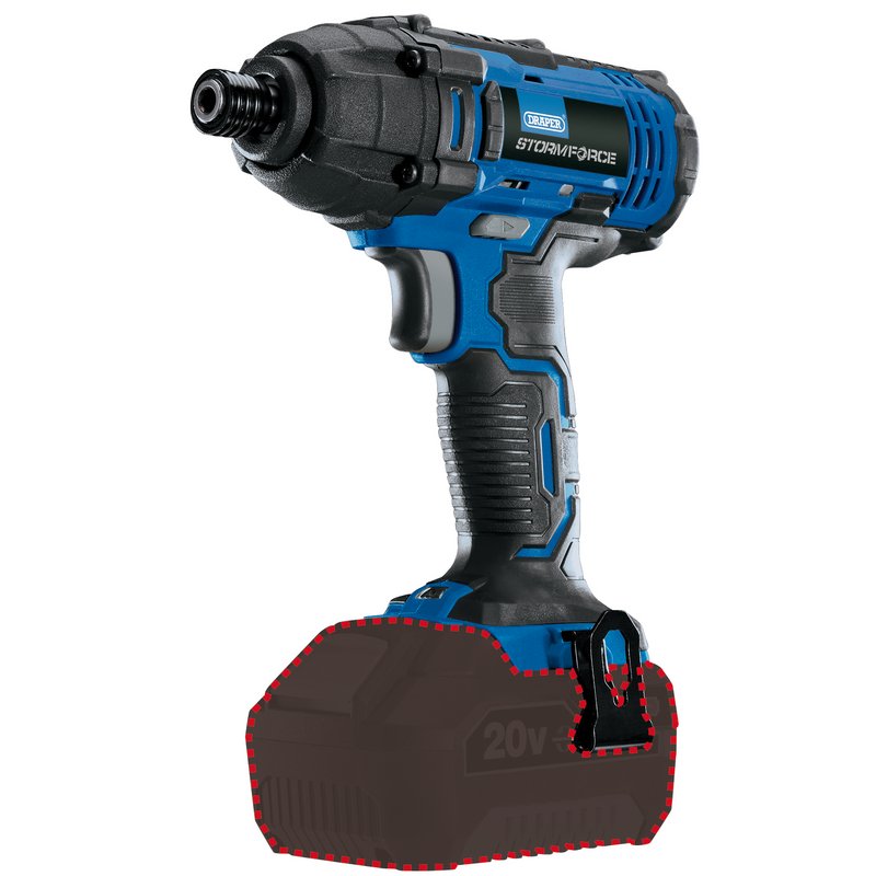 Draper Storm Force® ; 20V Cordless Impact Driver (Sold Bare) DRA-89520
