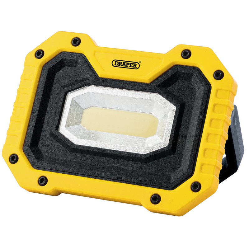 Draper COB LED Rechargeable Worklight with Wireless Speaker, 5W, 500 Lumens, Yellow DRA-90004