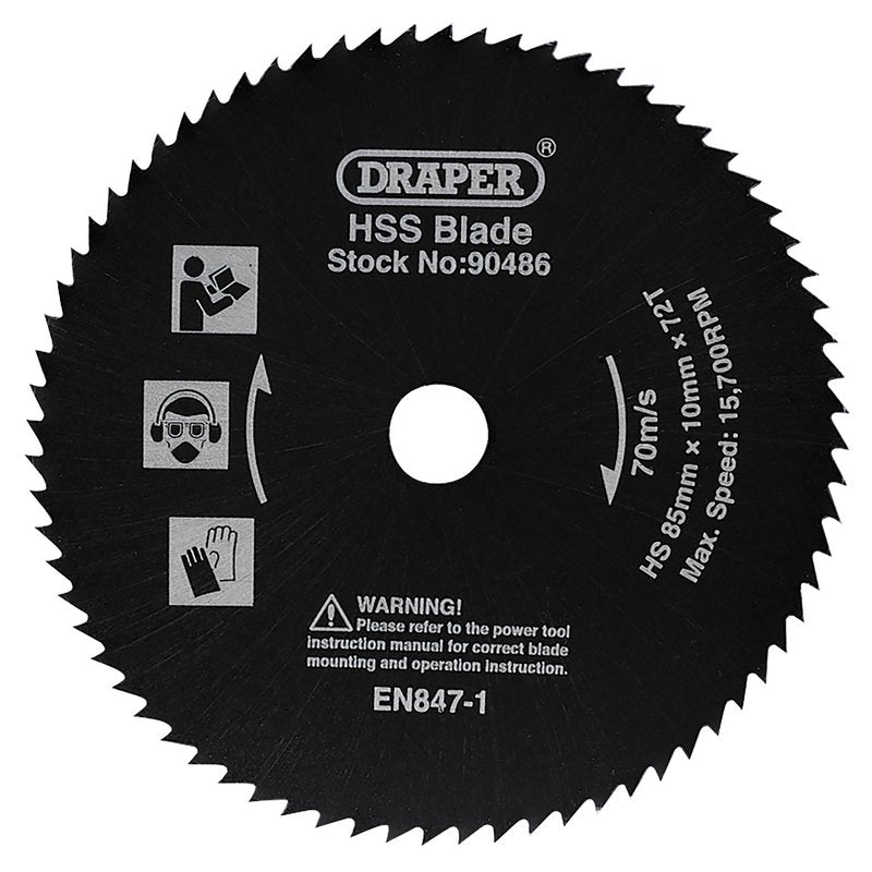 Draper HSS Saw Blade, 85mm DRA-90486