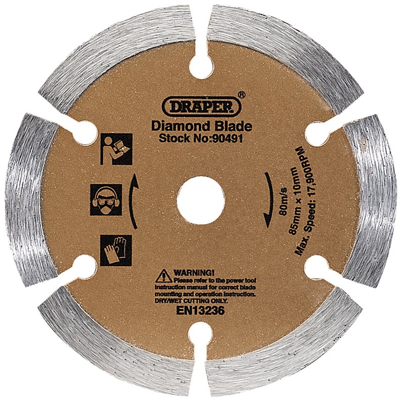 Draper Segmented Diamond Blade, 85mm DRA-90491