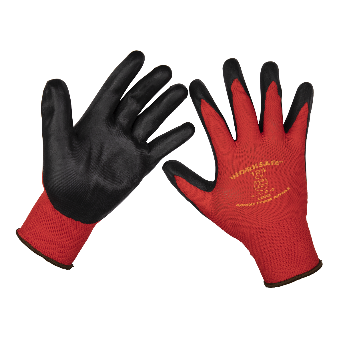 Sealey Nitrile Foam Gloves (Large) - Pack of 120 Pairs 9125L/B120