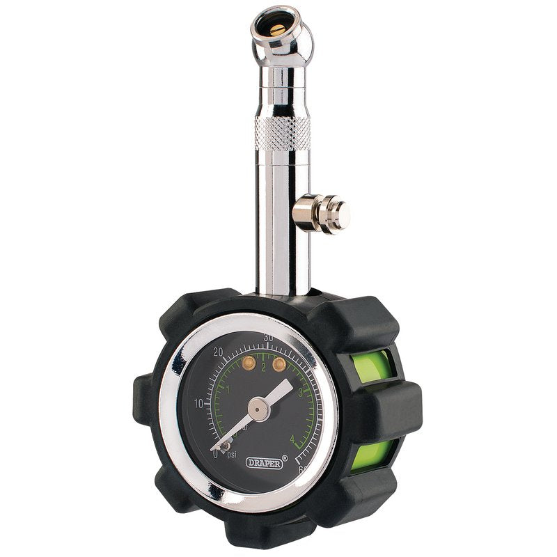 Draper Tyre Pressure Gauge TPGP, 0 - 60psi, 0 - 4 bar DRA-91365