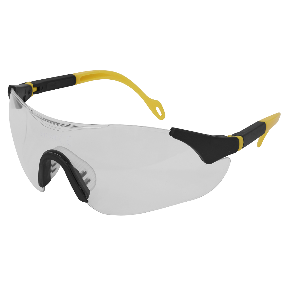 Sealey Sports Style Clear Safety Glasses with Adjustable Arms 9208