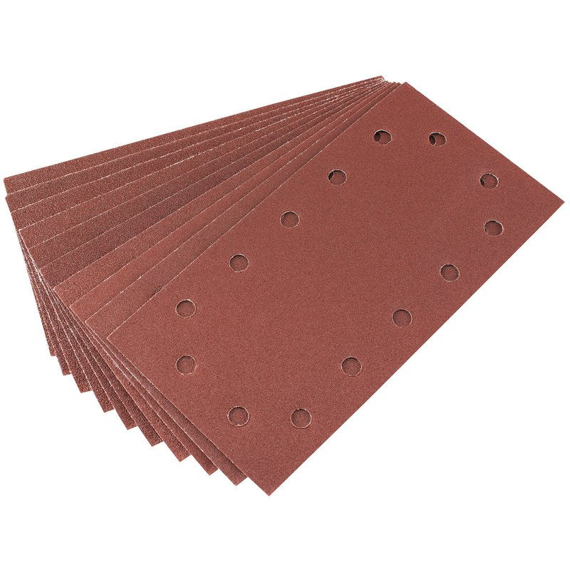 Draper Assorted Aluminium Oxide Sanding Sheets, 115 x 227mm (Pack of 10) DRA-92296