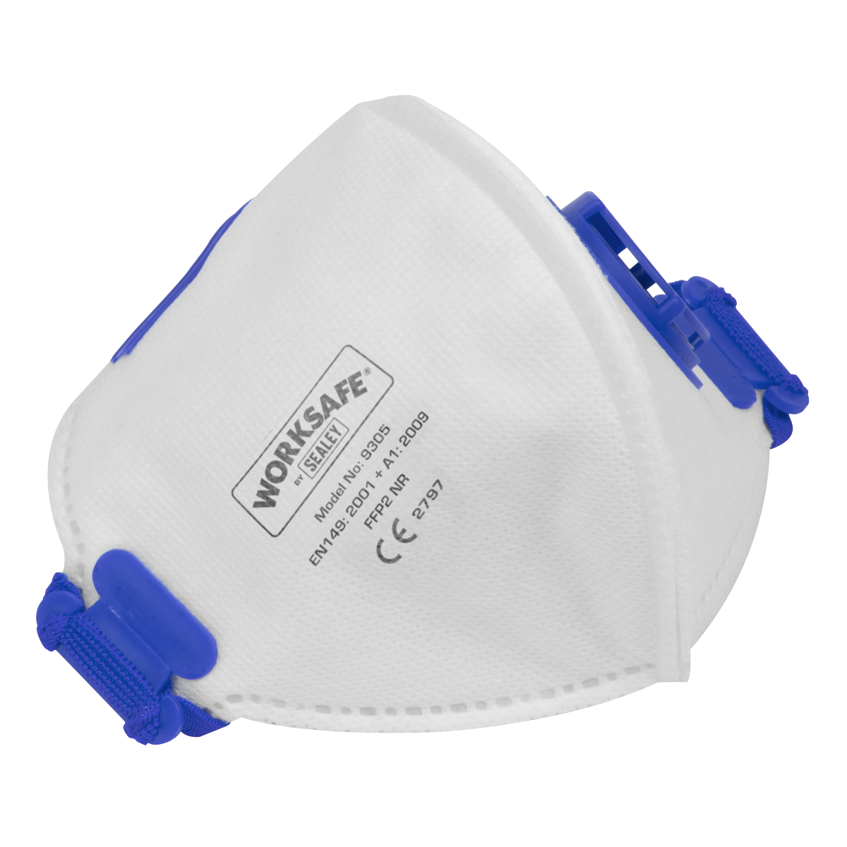 Sealey FFP2 Valved Fold Flat Mask - Pack of 3 9305/3