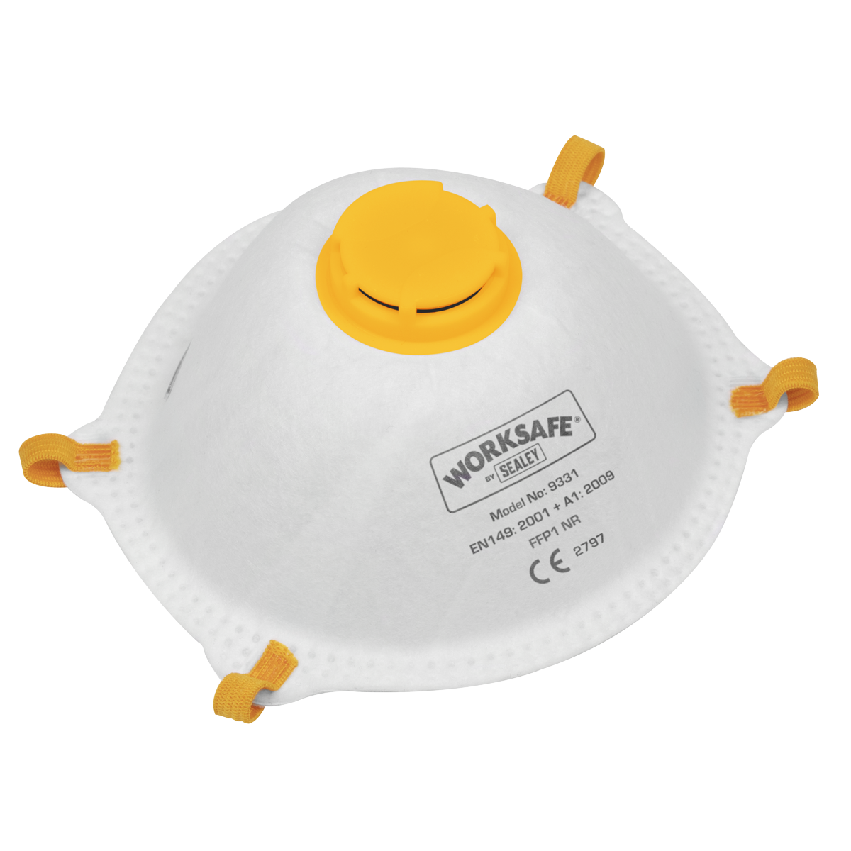 Sealey FFP1 Valved Cup Mask - Pack of 10 9331/10