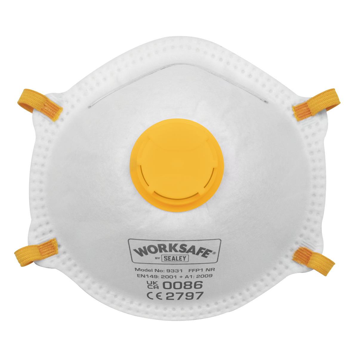 Sealey FFP1 Valved Cup Mask - Pack of 3 9331/3