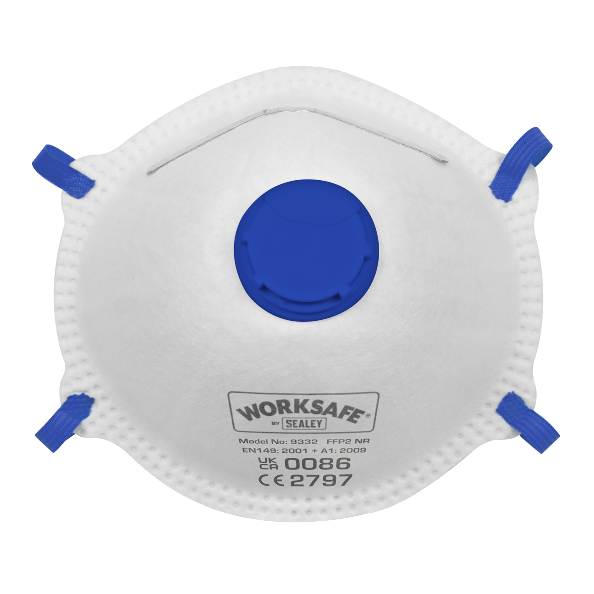 Sealey FFP2 Valved Cup Mask - Pack of 10 9332/10