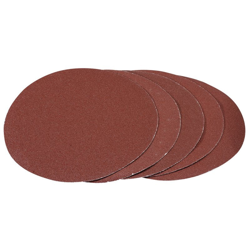 Draper Hook and Loop Aluminium Oxide Sanding Discs, 180mm, 80 Grit (Pack of 5) DRA-93422