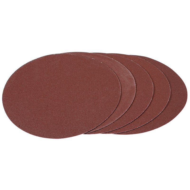 Draper Hook and Loop Aluminium Oxide Sanding Discs, 180mm, 100 Grit (Pack of 5) DRA-93426