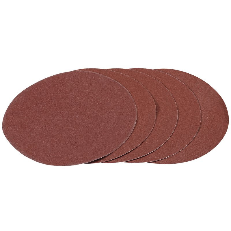 Draper Hook and Loop Aluminium Oxide Sanding Discs, 180mm, 120 Grit (Pack of 5) DRA-93427