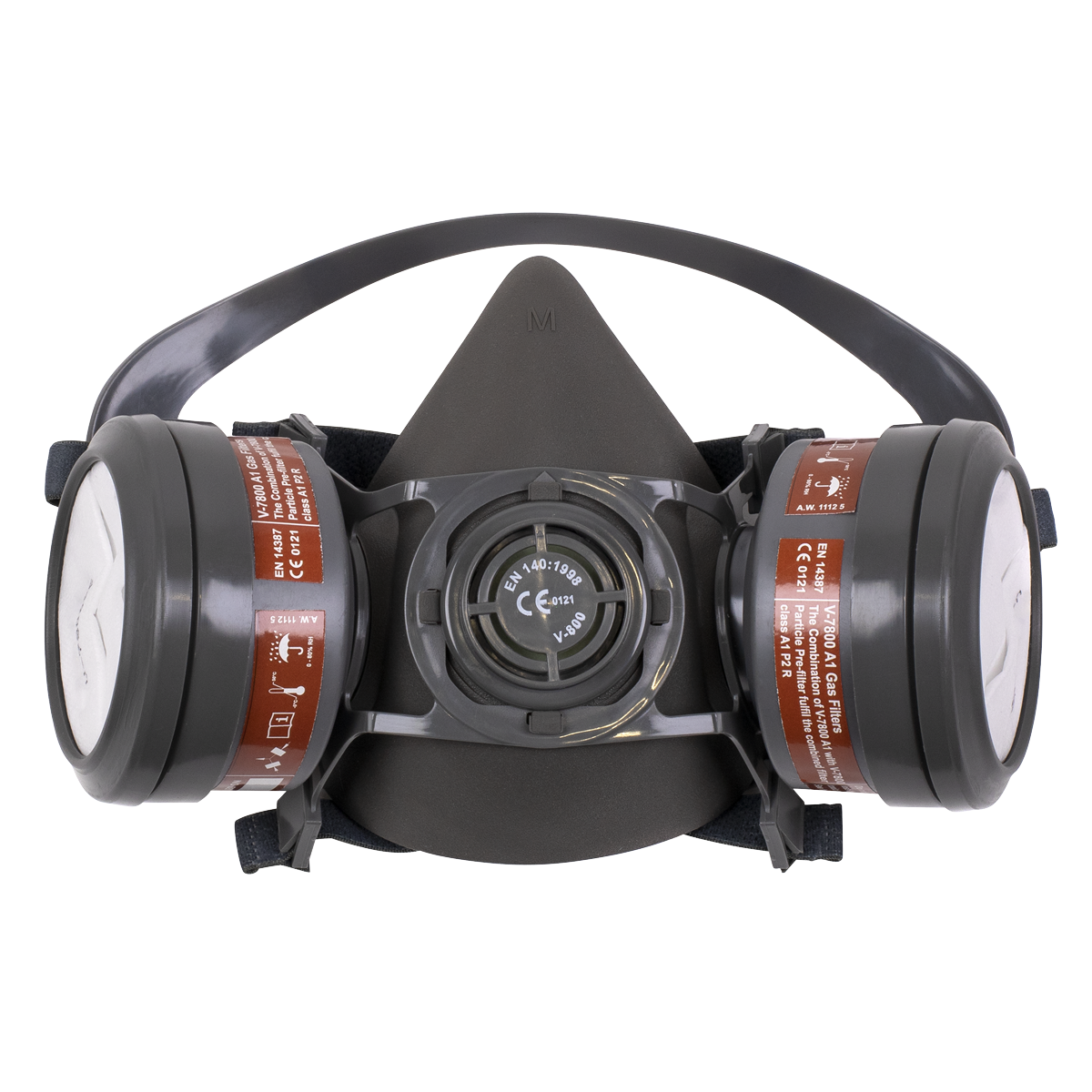 Sealey Half Mask with A1P2R Filter Cartridges 9360/61