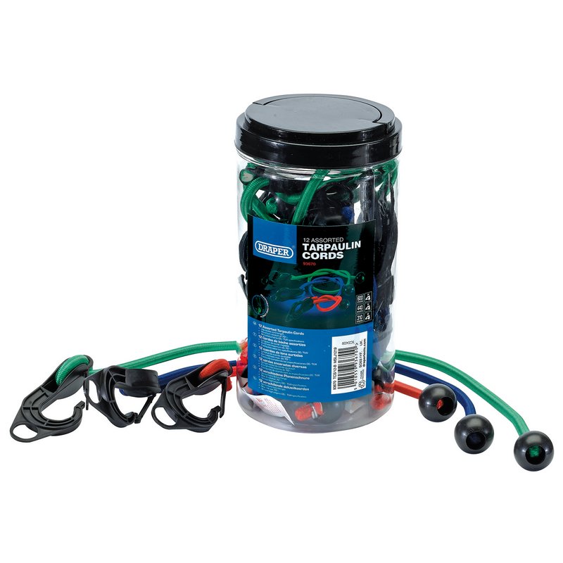 Draper Tarpaulin Cord Set (12 Piece) DRA-93670