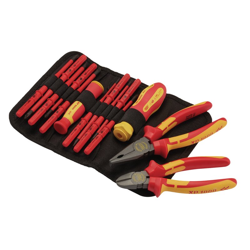Draper XP1000 VDE Slimline Interchangeable Screwdriver and Pliers Set (14 Piece) DRA-94860