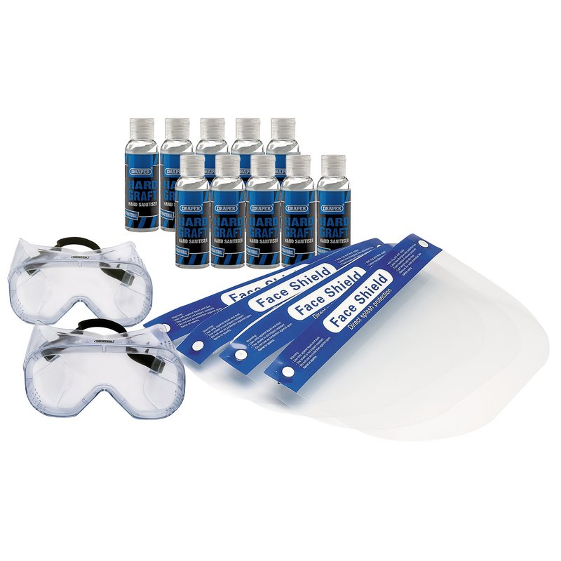 Draper 75% Alcohol Antibacterial Hand Sanitiser, 100ml (PPE Bundle) DRA-96313