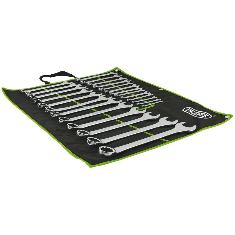 Draper Combination Spanner Set, Green (25 Piece) DRA-04456