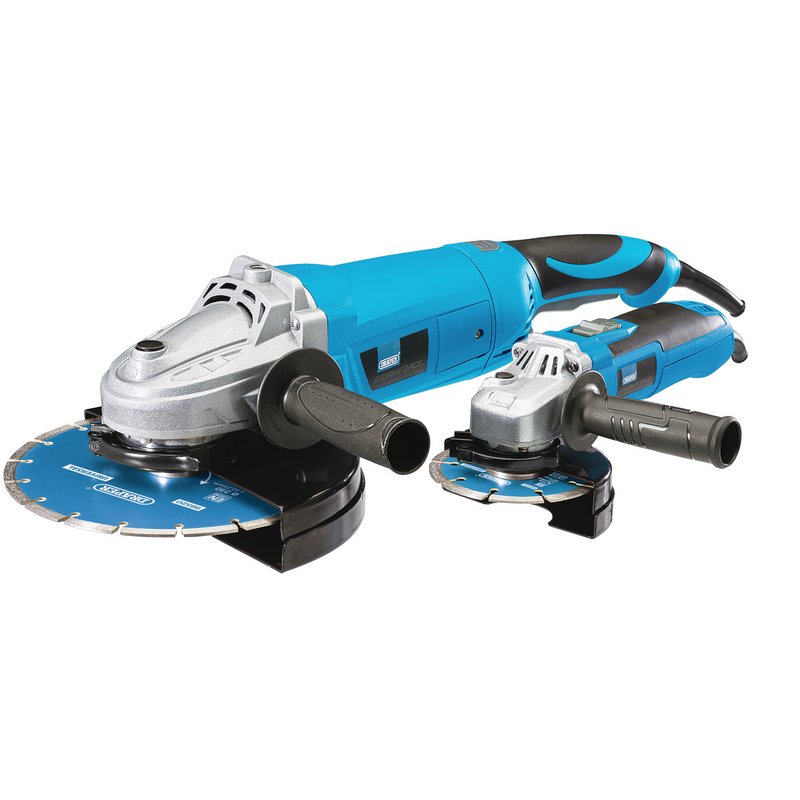 Draper Storm Force® ; 230V Angle Grinder Set, 115mm and 230mm (2 Piece) DRA-98520
